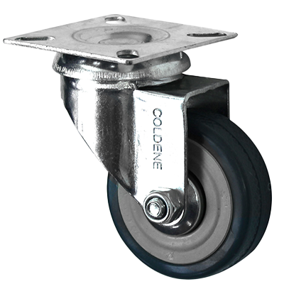 Economy Grey Rubber Swivel Castor Image