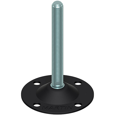 Coldene-Cataphoresis-Steel-Foot-Stamped-Articulated-Bolt-Down-124-mm-Base-Threaded
