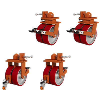 Coldene - Import Range Container Castors - 18 Tonne Standard Duty Set of Four Mixed Fixed and Swivel Main Image