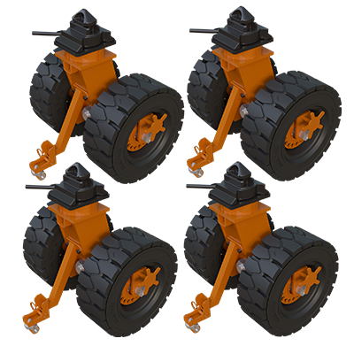 Coldene - Import Range Container Castors - 6 Tonne Rough Terrain Set of Four Swivel Main Image
