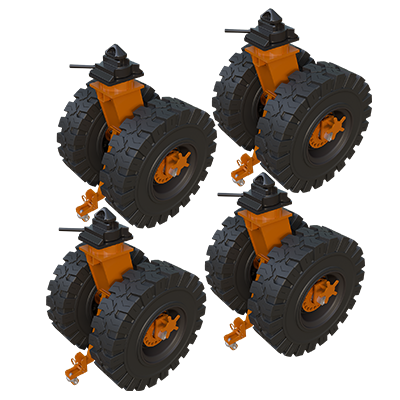 Coldene - Import Range Container Castors - 9 Tonne Rough Terrain Set of Four Swivel Main Image