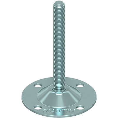 Coldene-Zinc-Steel-Foot-Stamped-Articulated-Mild-Steel-Galvanised-Tilted-Mild-Steel-Screw-Quad-Bolt-Down-124-mm-Galvinised-Mild-Steel-Base