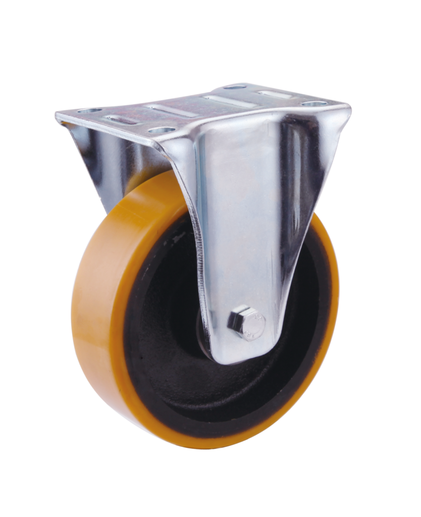 Polyurethane Tyre Cast Iron Core Fixed Castor