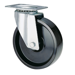Coldene-Black-Phenolic-Resin-Stainless-Steel-Swivel-Plate-Castor-CDSTPSSXXXHT-Main-Image